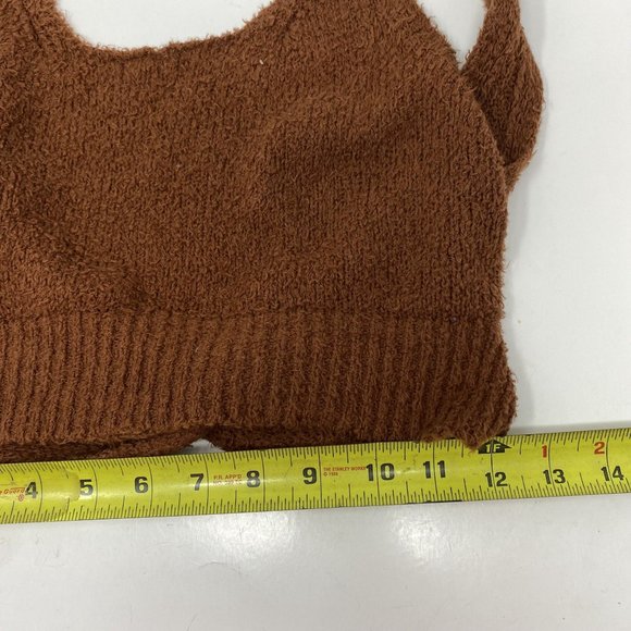 Reformation Knit Isle Teddy Crop Top Brown Small - Picture 6 of 7